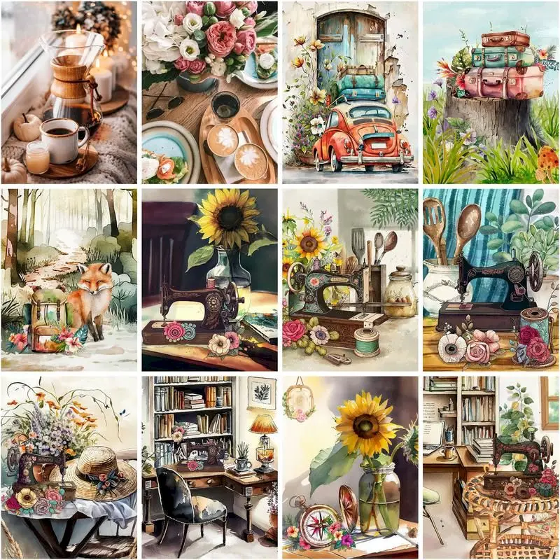 Картина по номерам на холсте Подсолнухи, 60 х75 см