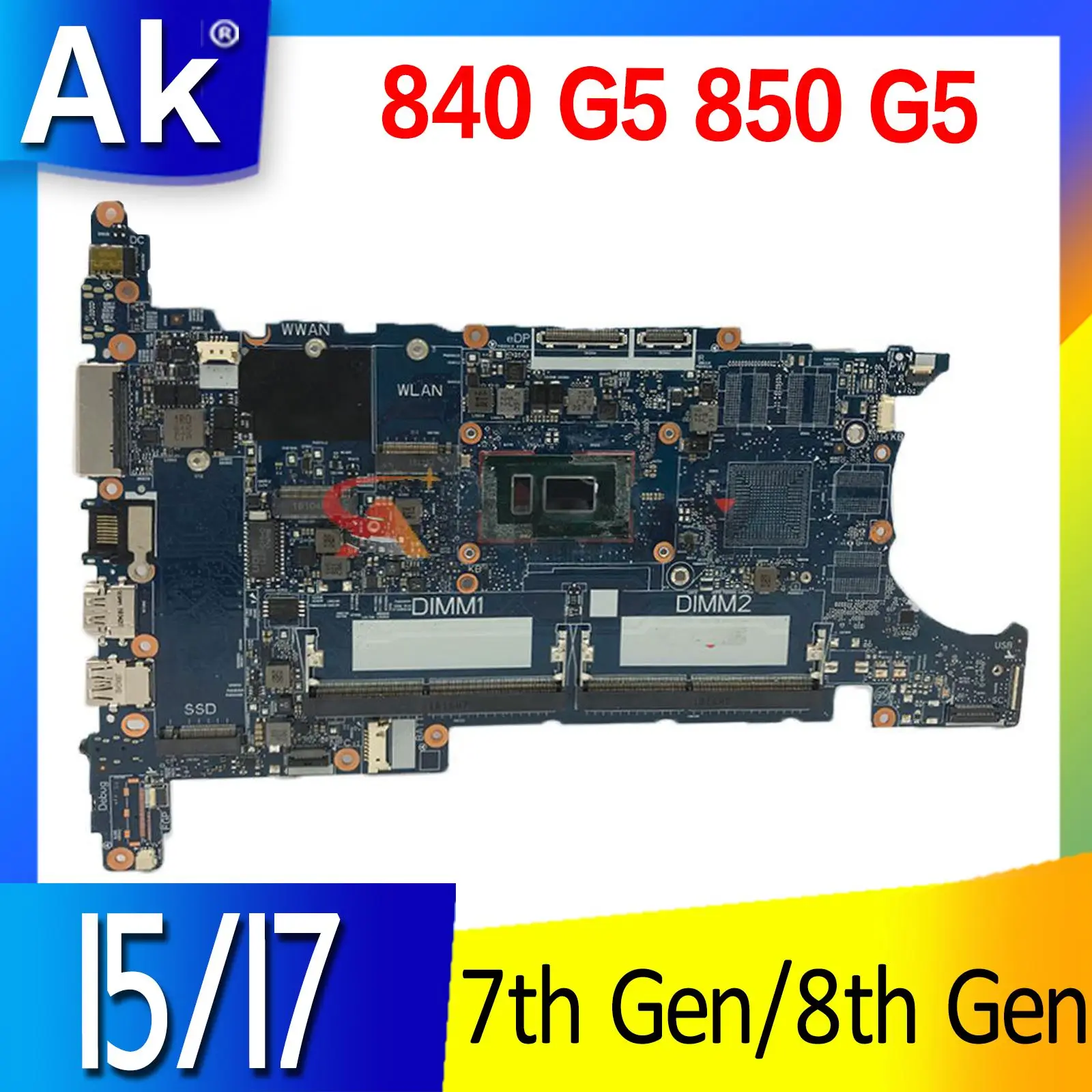 

6050A2945601 6050A3079801 motherboard For HP ZBook 15U G5 ZBook 14U G5 840 G5 850 G5 Laptop Motherboard mainboard W/ I5 I7 CPU