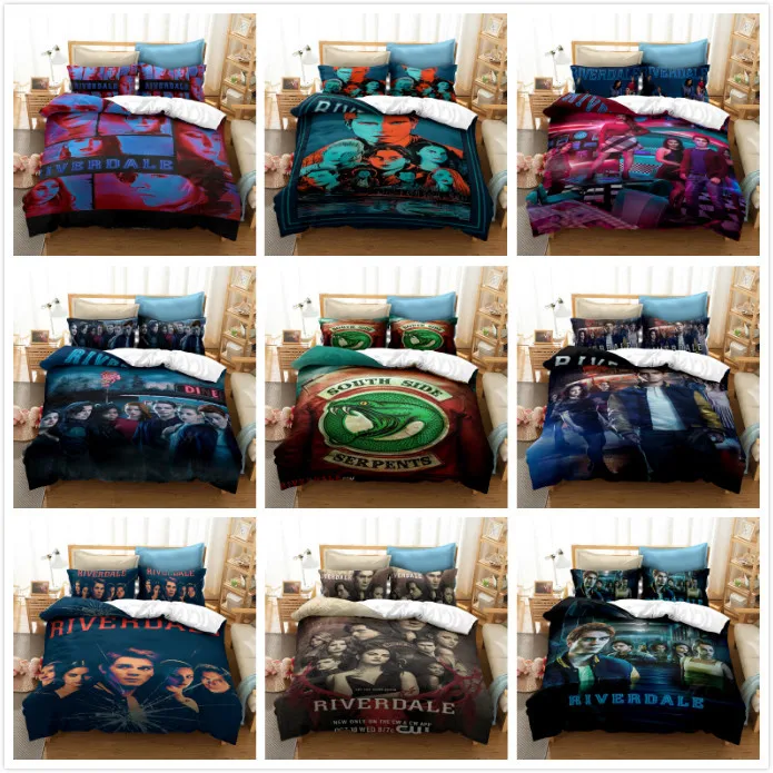 

New Riverdale Pattern Duvet Cover Horror Movie Bedding Set With Pillow Cover Design Bedroom Decor Drop Ship