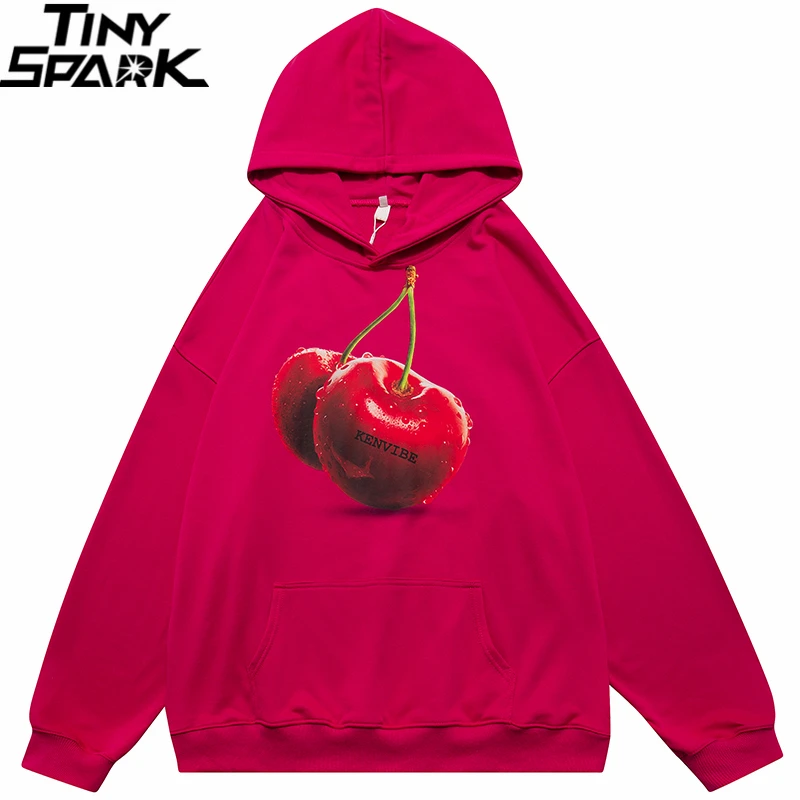 

Hip Hop Streetwear Hoodie Sweatshirt Fruit Cherry Banana Grape Harajuku Hoodie Cotton Men Hooded Pullover Hipster Sweat Shirt