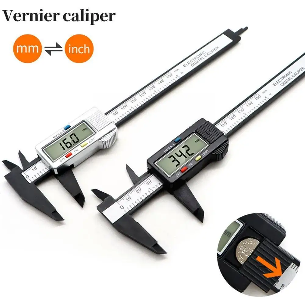 

Digital Caliper 6 Inch Electronic Vernier Caliper 100mm Calliper 150mm Measuring 0.1mm Ruler Micrometer Digital Tool J3K0
