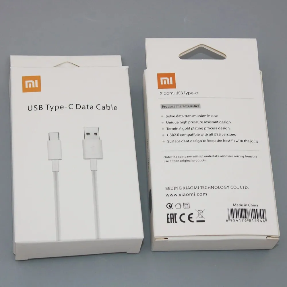 Кабель Xiaomi USB C 10 Вт 18 27 30 шнур для быстрой зарядки 3 А Тип линейный 100 см Mi 8 9 se 9T CC9e CC9