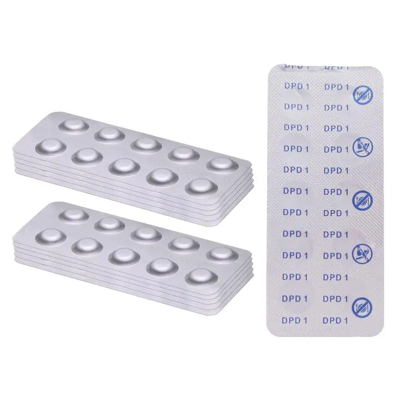 

Water Chlorine Test Tablets 100 PCS Water Quality Analysis Tablets Rapid Free Chlorine Test Tablets For Pools And General Water