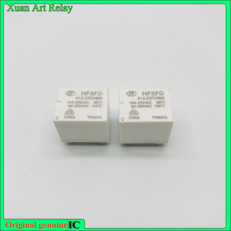 10 шт./лот 100% оригинальное реле: HF3FD-012-Z3F(088) Новый relay5pins 10A250VAC White12VDC