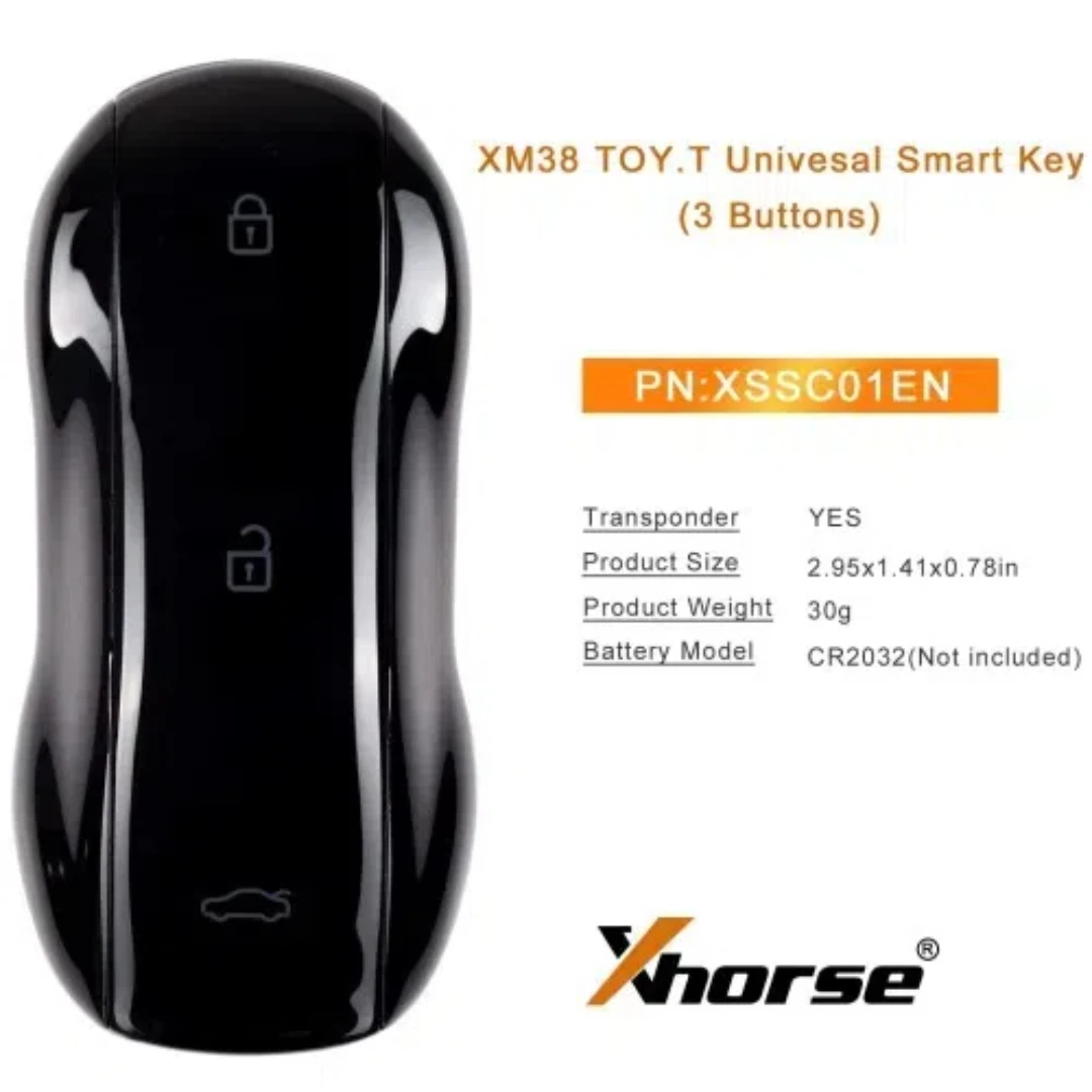

XHORSE XSSC01EN XM38 TOY.T Univesal Smart Key Supercar Style Глянцевый черный цвет (без работы на Tesla)