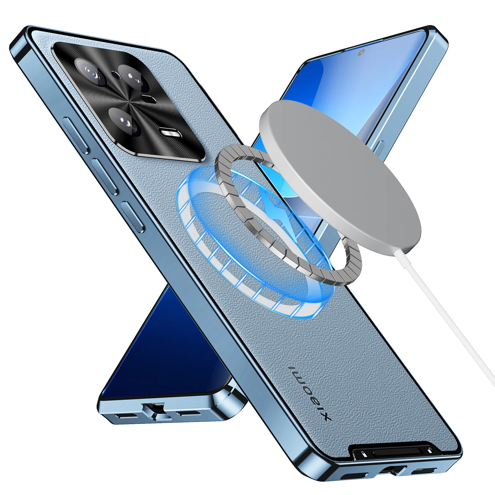 

Новинка, матовая металлическая рамка Streamer Для Xiaomi Mi 13 Pro, рамка из алюминиевого сплава, полупрозрачная матовая задняя крышка с магнитным сердечником