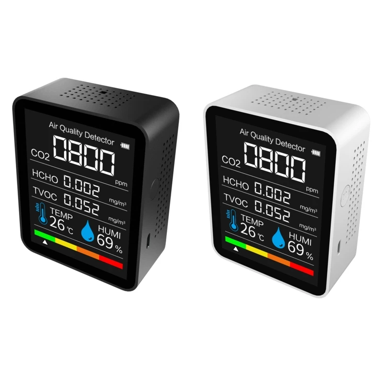 

Sensor Air Quality Monitor 8 In 1 CO2 Meter Detect PM2.5/PM10/PM1.0