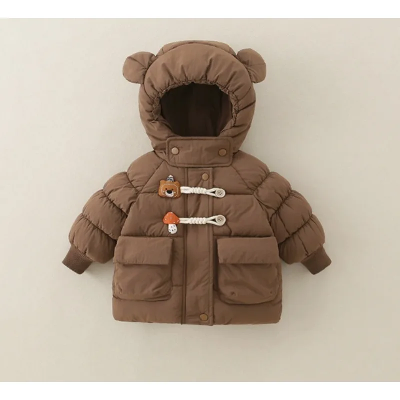 Фото Пальто Bread Jacket, утепленное хлопковое пальто для девочек, в корейском стиле, однотонное пальто-принцесса для зимы №1