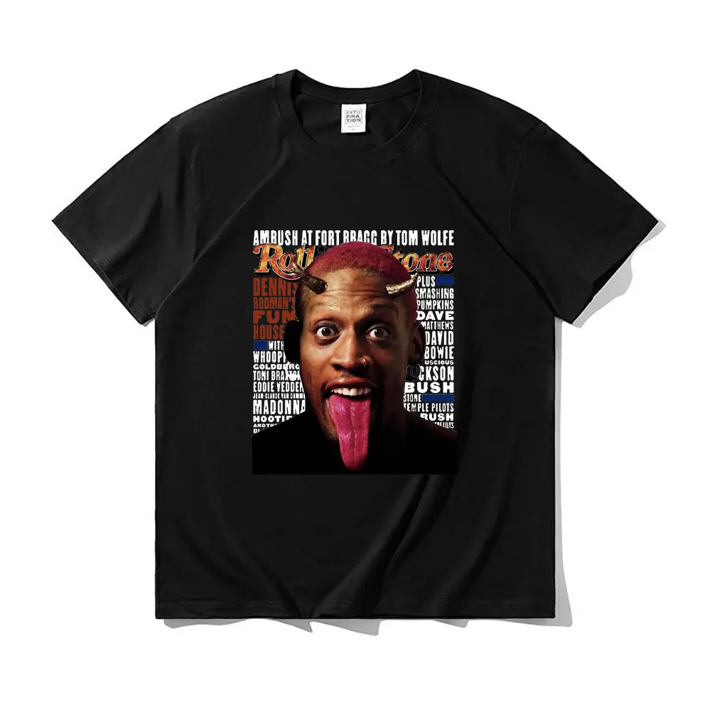 

Dennis Rodman T-shirt Mob Travis Scotts Astroworld Hip Hop Tshirt Men Women Cotton Tees New Boy Basketball T Shirts Short Sleeve