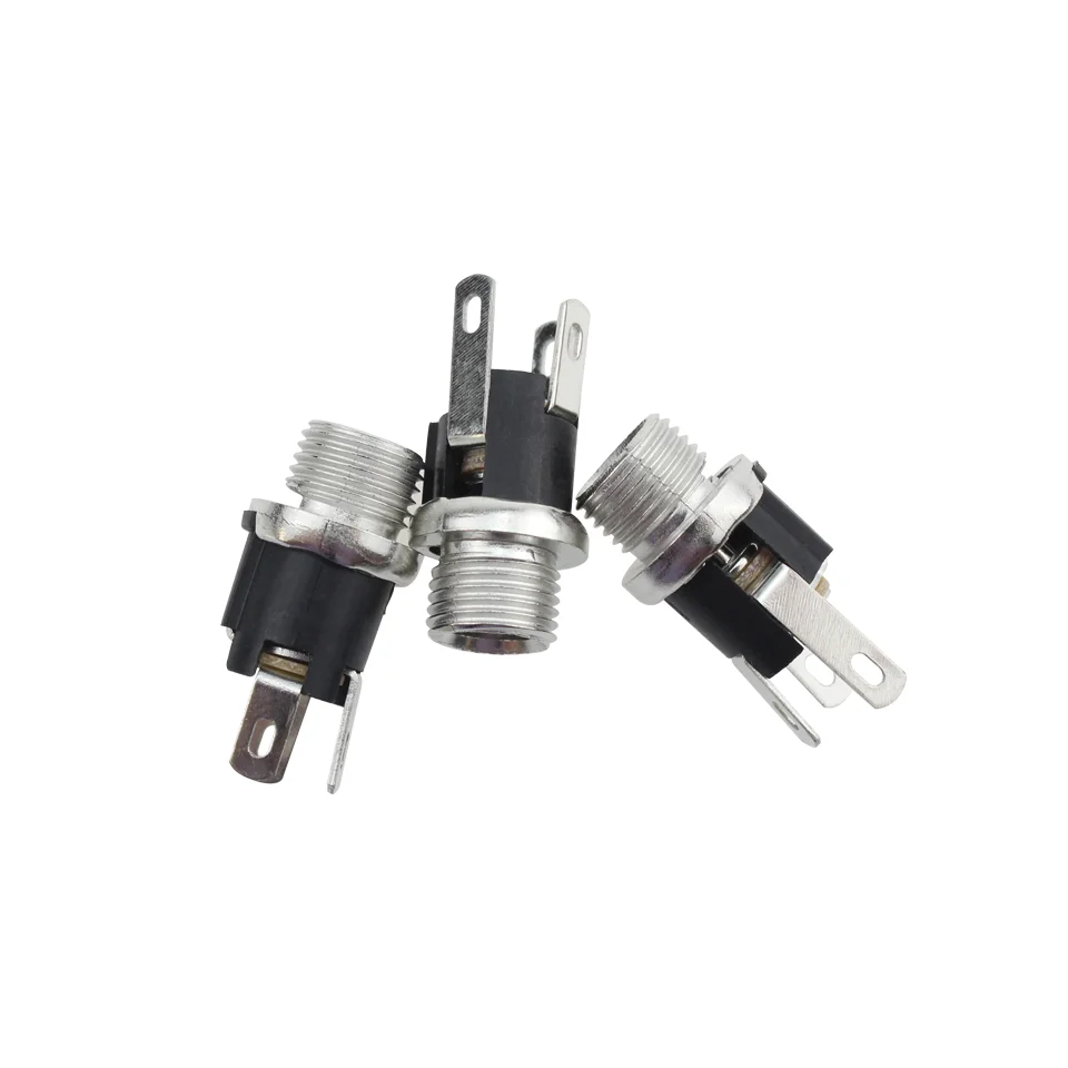 DC025M DC power socket 5.52.1MM с винтовой гайкой