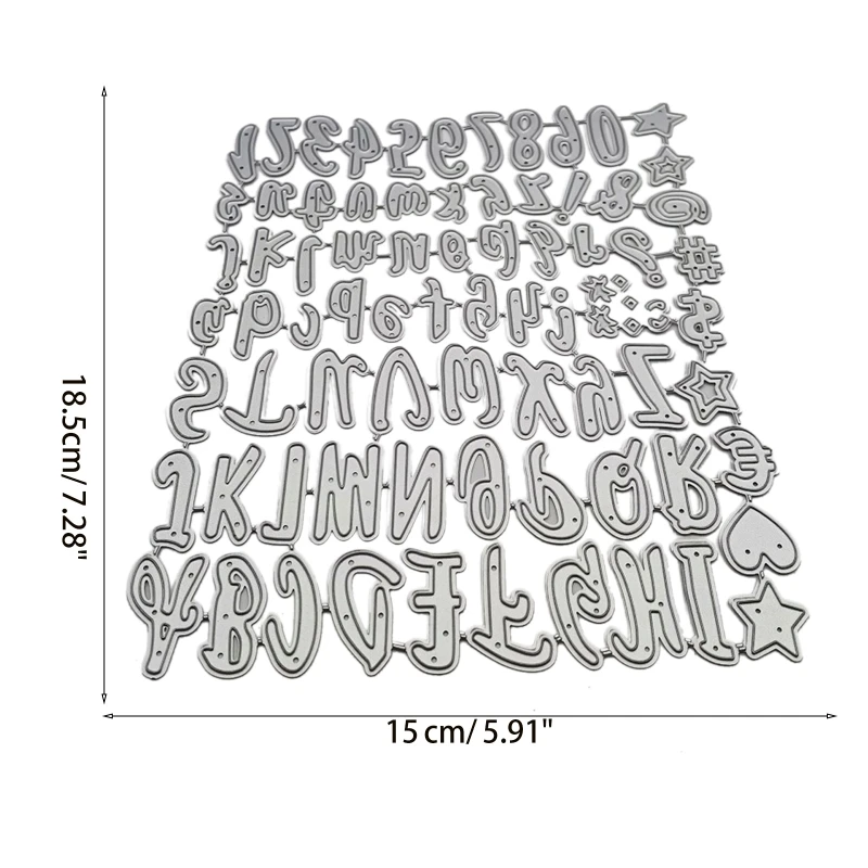 26 букв алфавита 0-9 цифр символ металлический трафарет DIY инструмент для тиснения