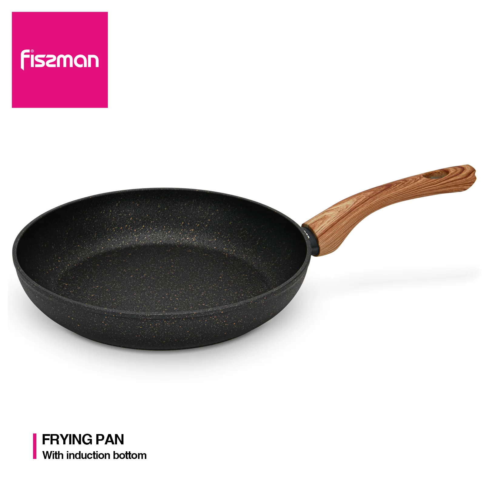 Fissman Durable Non-stick Frying Pan For Kitchen BLACK COSMIC Sauce Panel Aluminum Thick Bottom Cookware Cooking Tools