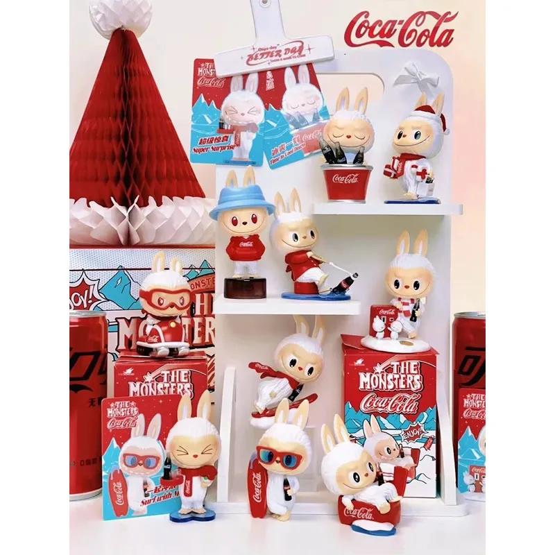 Labubu Рождественская коко-кола совместимая серия слепая коробка торцевая милая