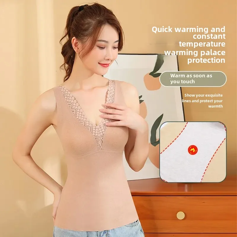 Осень/зима самый теплый кашемировый топ шелковый корректирующий фигуру