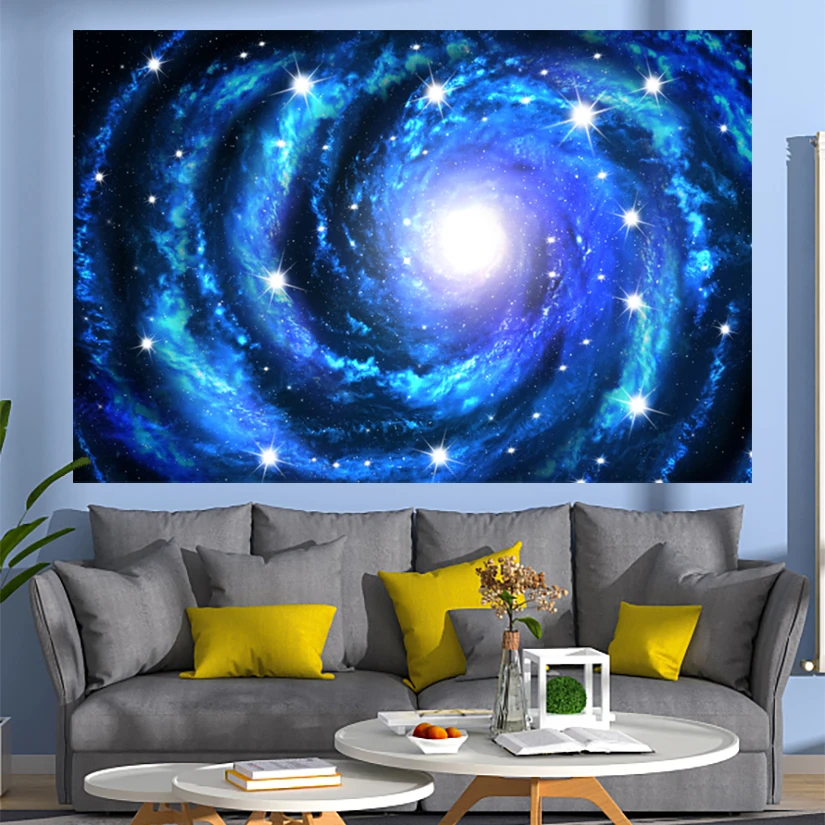 

JmDeco3d Psychedelic Universe Starry Sky Family Dormitory Tapestry