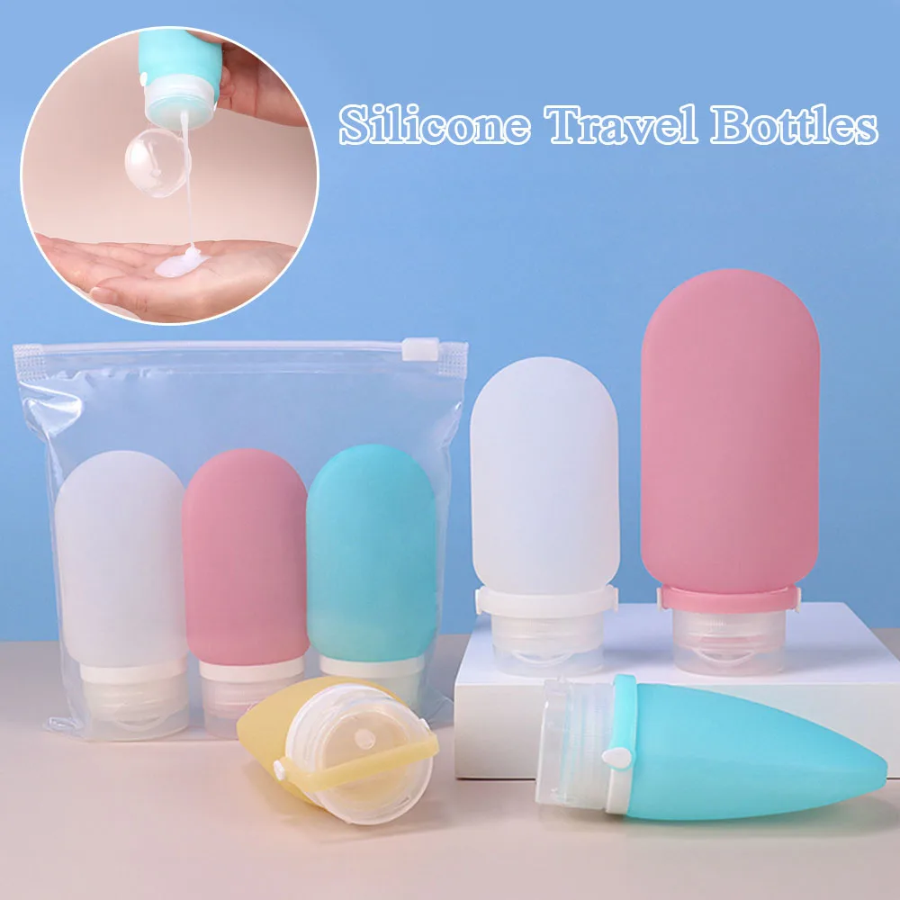 

Travel Size Lotion Squeeze Tube Refillable Bottle Silicone Shampoo Gel Container 60/90ml Makeup Tool Empty Wholesale