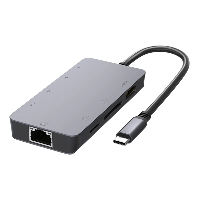 

New 8-in-1 USB C Docking Station with 4K HD-MI Gigabit Ethernet SD TF Card Reader 5Gbps USB 100W PD Ports USB C HUB