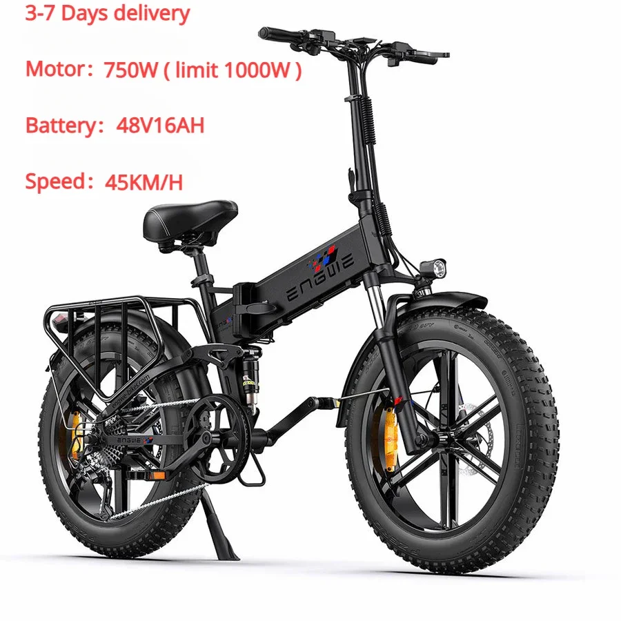 

Electric Bike 48V16AH 20*4.0 Fat Tire Bicycle 750W Powerful Motor Electric Bicycle Maximum Speed 45KM/H Mountain Off-road E Bike