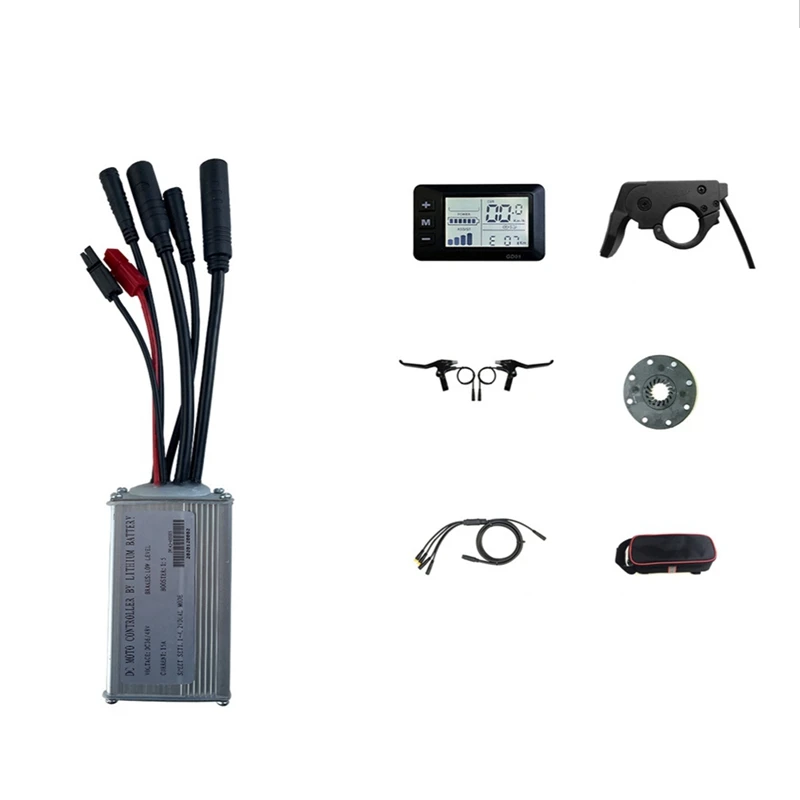 

15A Ebike Controller Kit Accessories 36/48V 250W Bike Controller With GD01 LCD Display Panel For Electric Scooter E-Bike