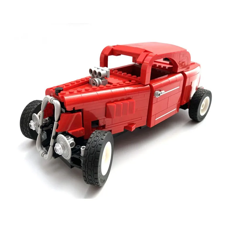 Фото Суперкар 10321 винтажный классический гоночный автомобиль MOC-189620, 701 шт., модель строительного блока, подарок на Рождество, день рождения, подходит для детей №5