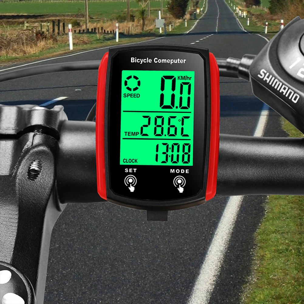 

Bicycle LCD Computer Wired Speed Odometer English Stopwatch Speedometer Watch Waterproof Bike Speed Counter Cycling Accessories