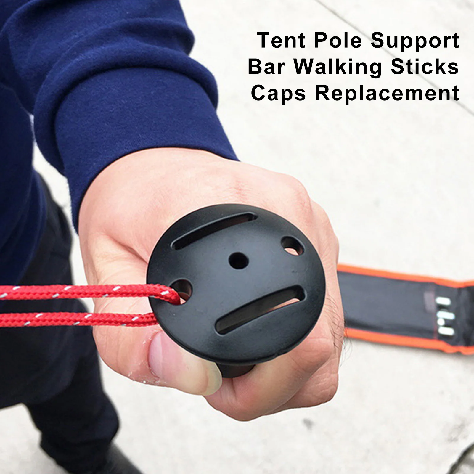 

Trekking Pole Plug Caps Practical Indeformable Anti-puncture Camping Supplies Crutch Plug Caps Tent Pole Plug Caps