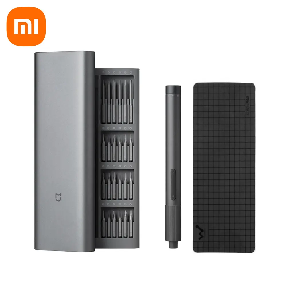 

Набор электрических прецизионных отверток Xiaomi Mijia, 2 редуктора, контроль крутящего момента, 400 винтов, 1 Type-C, перезаряжаемый магнитный Алюминиевый корпус