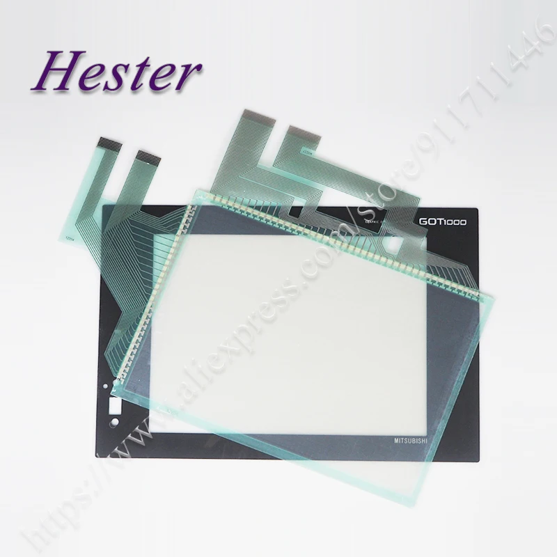 

Touch Screen Panel Digitizer Glass + Protective Film for Mitsubishi GT1575-VNBA GT1575-VNBD Touchpad