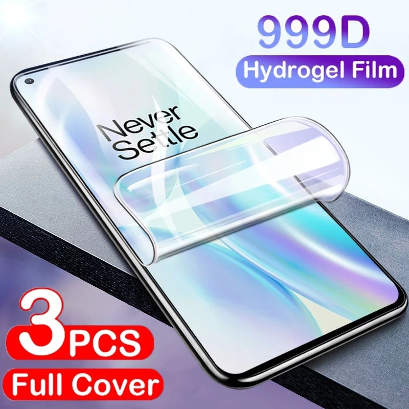 

3Pcs Full Coverage Hydrogel Film For OnePlus 9 9R 9E 8T 7 7T 6 6T 5 5T 3 3T Protector Film For OnePlus Nord N10 N100 Safety film