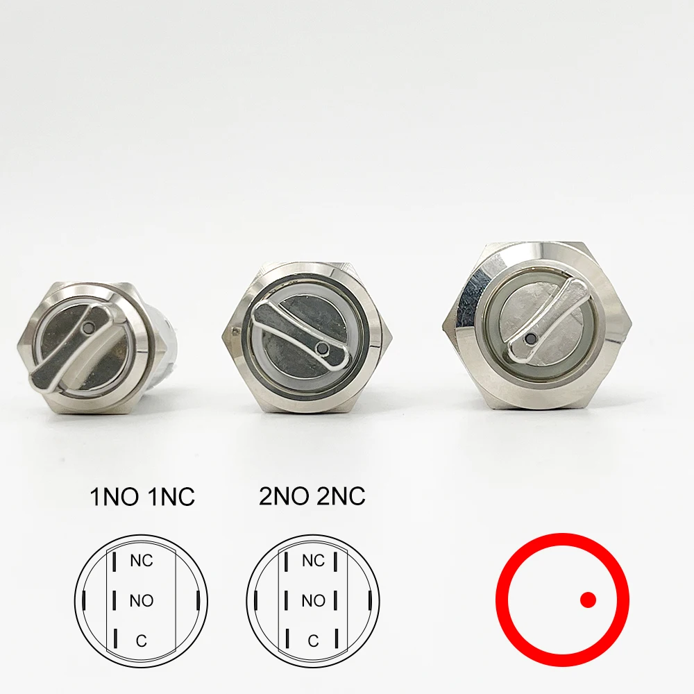 

Jumpasit IP65 водонепроницаемая металлическая Вращающаяся ручка переключателя 2 3 позиции 90 градусов фиксация фотолампы 16/19/22 мм