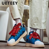 2022 new spring youth couple fashion lightweight lace up round toe shoes thick bottom casual mens sneaker fashion designer tide
