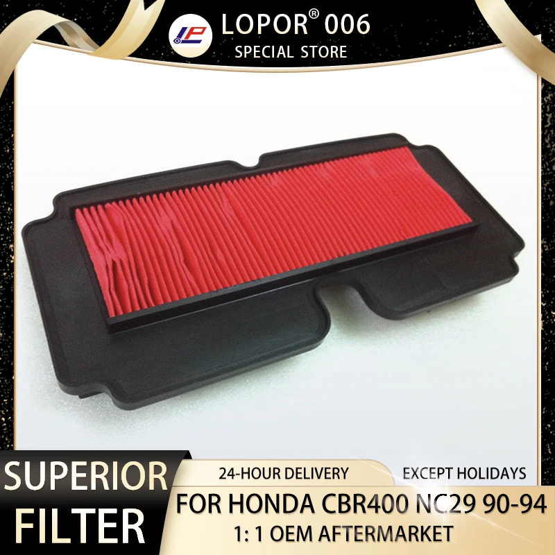 

Lopor Air Filter Intake Cleaner Element Motorcycle For Honda CBR400 NC29 CBR29 Motorbike Part CBR 400 NC 29 1990-1994