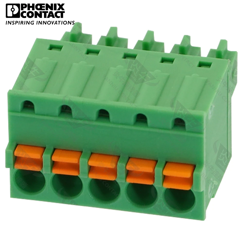 

Оригинальный подлинный контактный разъем Phoenix 3,81 мм, подключаемый штекер для печатной платы, Клеммная колодка, 5 контактов, Φ 1,5 ST 3,81 1851070 8A 160V