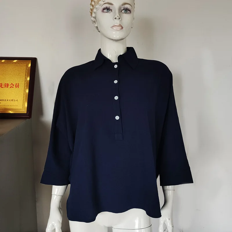 M-3XL Повседневная свободная домашняя одежда на пуговицах 1/4 хлопково-льняная