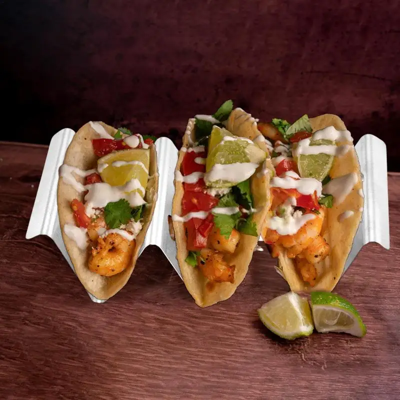 

Taco Holder Stainless Steel Taco Stand Rack Tray Dinosaur Shape Hole Burrito Stand Hold Up To 3 Tacos Each For Baking Dishwasher