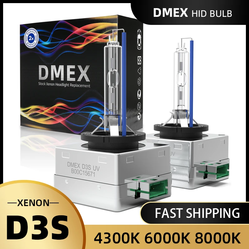 Купи DMEX Upgraded OEM D3S Xenon HID Headlight Bulbs 4300K 5500K 6000K 8000K 66340 42403 42302 PK32d-5 Headlamp Replacement за 1,814 рублей в магазине AliExpress