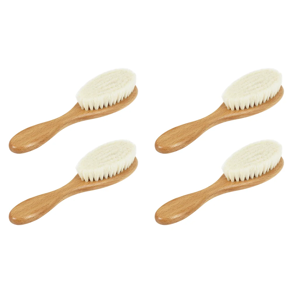 

4pcs Wood Handle Hair Brush Chic Prime Wood Handle Hair Brush Neck Duster Brush for Home Shop