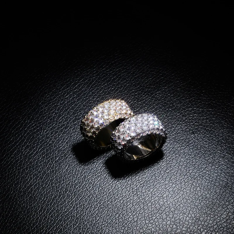 

Кольцо с фианитами для мужчин, Ювелирное Украшение с одним камнем под золото и серебро, аксессуар для кроссовок