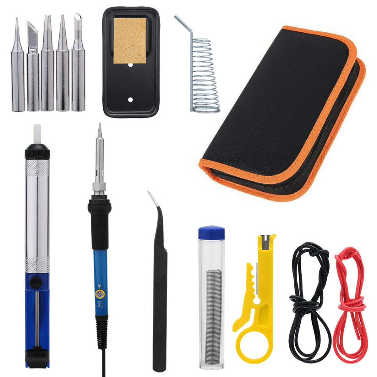 

TOP Soldering Iron Kit Adjustable Temperature Fast Heating Welding Iron Tool Kit Heat Dissipation Welding Tool with Storage Bag