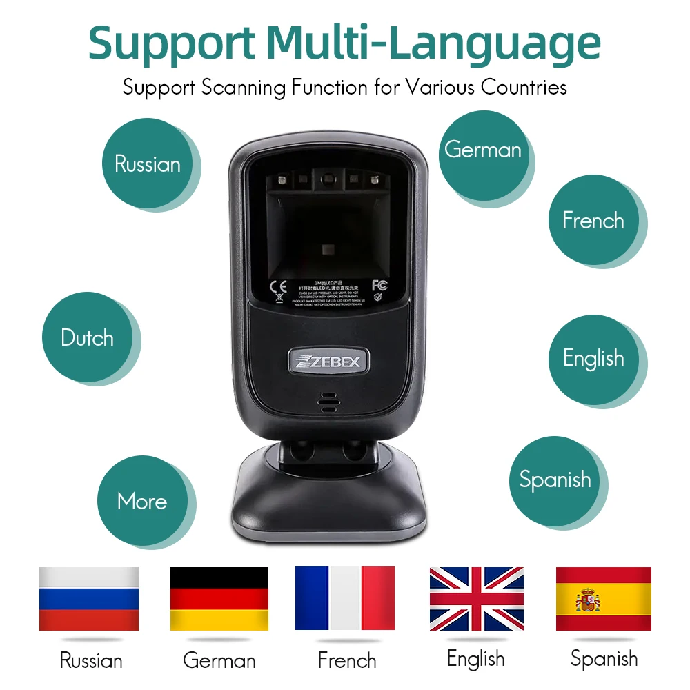 Сканер штрих-кодов Zebex 7920 2D и 1D считыватель с USB