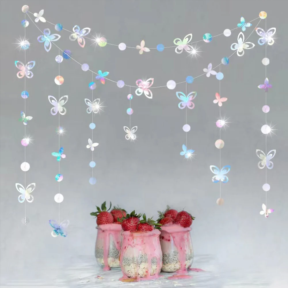 

3D Paper Colorful Butterfly Flags Birthday Bunting Banners Wall Hanging Wedding Banner Party Garland For Home Decor Hot Selling