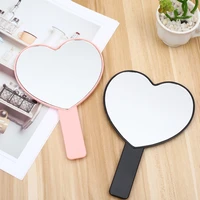 heart portable vanity makeup hand mirror with handle handheld make up mirror