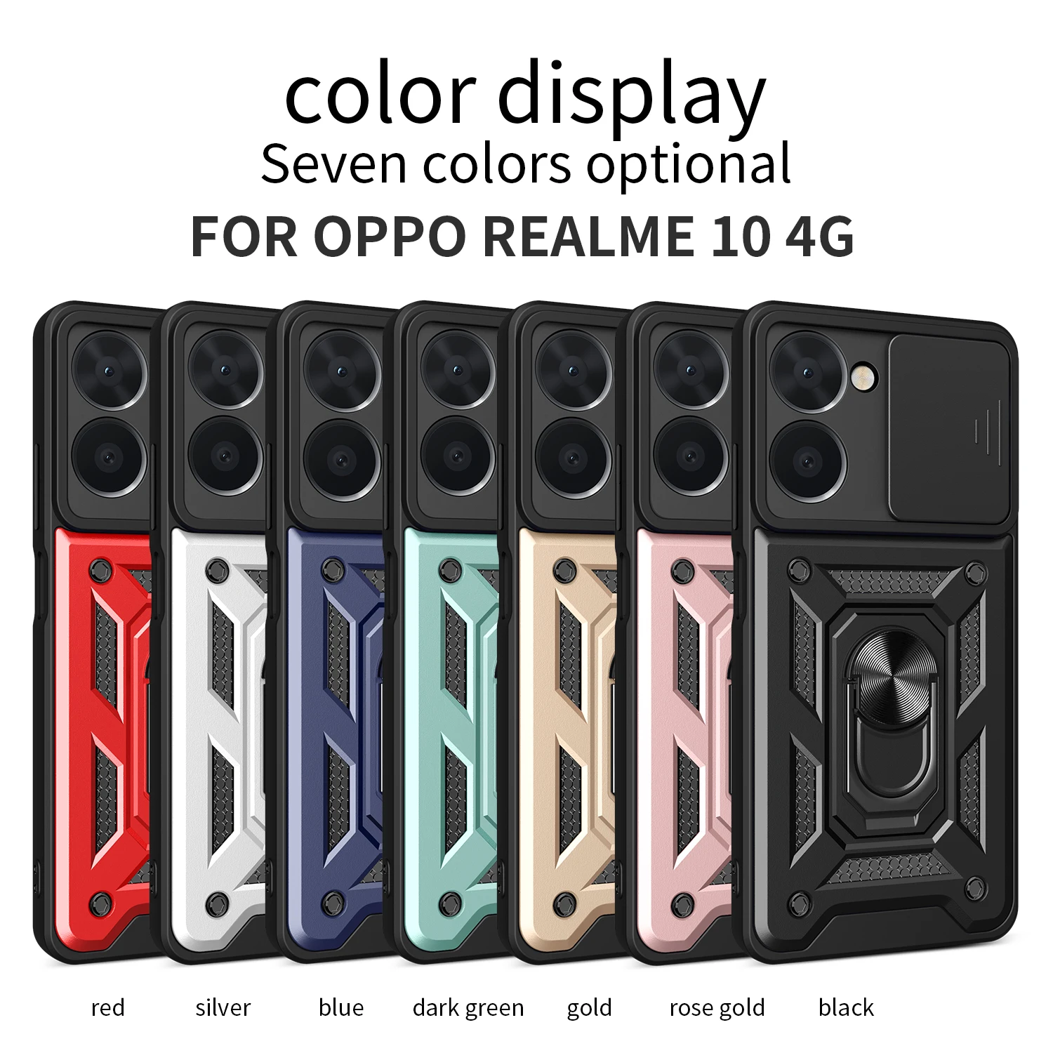 

Capinha Funda for Realme 10 4G Car Mount with Lens Protector Phone Case