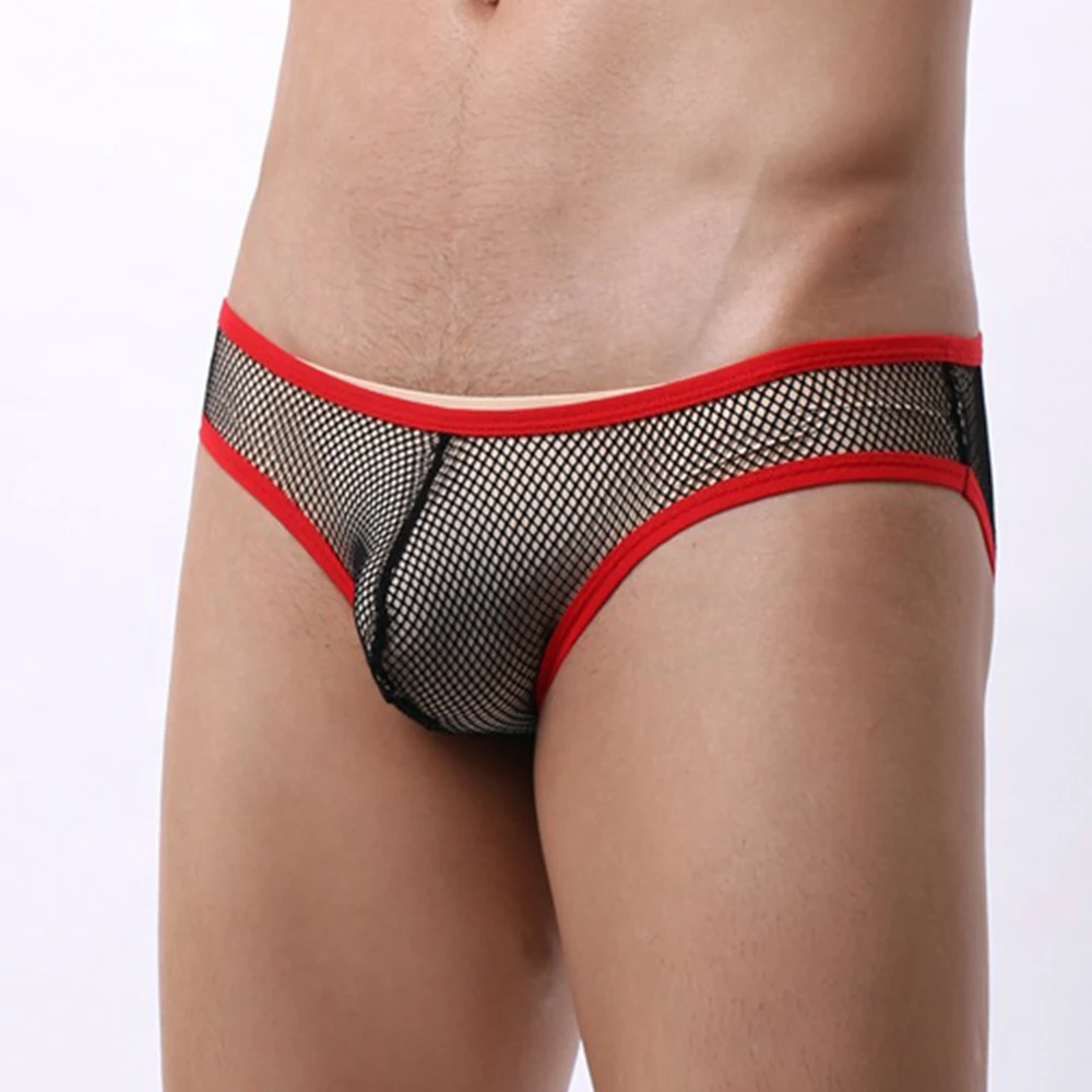 

Mens See Through Briefs Shorts Transparent Mesh Pouch Underwear Panties Boxer U Convex Pouch Briefs Gay Men Underpants Thong