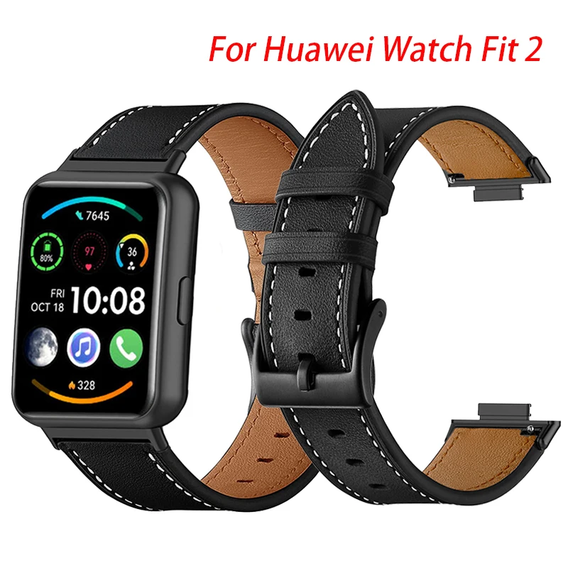 

Genuine Leather Strap For Huawei Watch Fit 2 Smart Watch Band Accessories Replace Belt Wristband For Huawei Watch Fit Bracelets