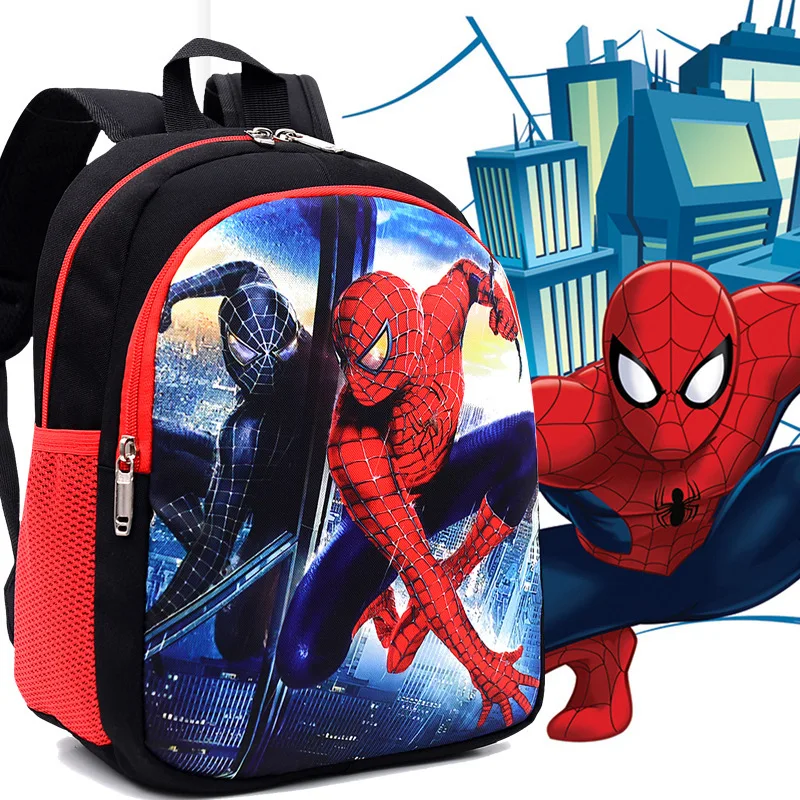 

Disney Spider Man Backpack Children Cartoon Captain America Kindergarten School Bag For Boys Anit-lost Infantil Schoolbag Gift