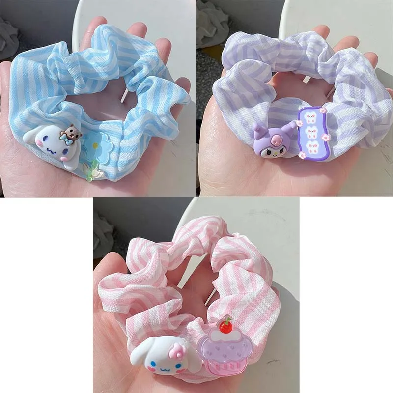 

Sanrio Kawaii Cinnamoroll Kuromi New Bracelet Hair Ring Cartoon Cute Student Ball Head Ins Fresh Girl Ponytail Accessories Gift
