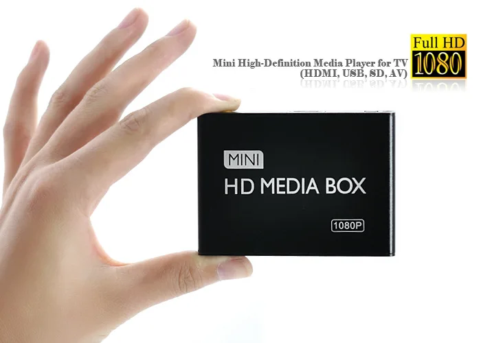 REDAMIGO Full HD 1080P Media Player Center MultiMedia Video box with HDMI-compatible VGA AV USB SD/MMC mkv H.264 | Электроника