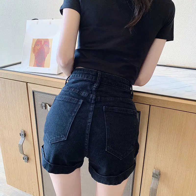 Short Pants for Women To Wear Cargo Black Womens Shorts Loose Boxer Jeans Denim Baggy Clothing Korean Style Low Price Outfits XL