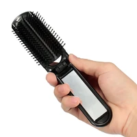 girls portable folding hair comb with mirror airbag massage rectangle travel mens womens beauty handmade hair moustache brush
